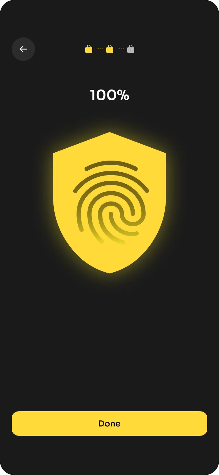 Completed K33P biometric registration